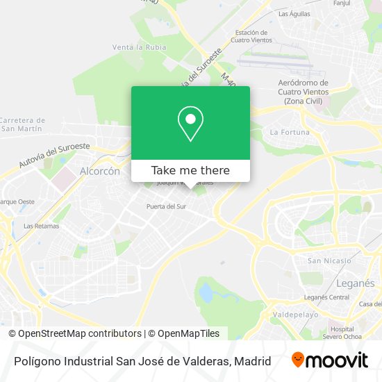 mapa Polígono Industrial San José de Valderas