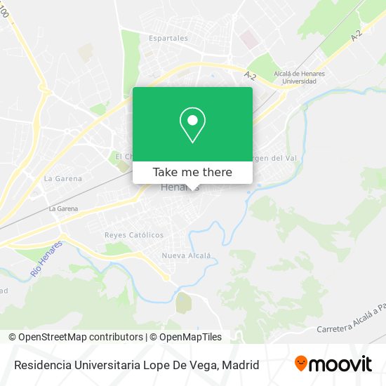 mapa Residencia Universitaria Lope De Vega