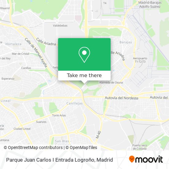 Parque Juan Carlos I Entrada Logroño map