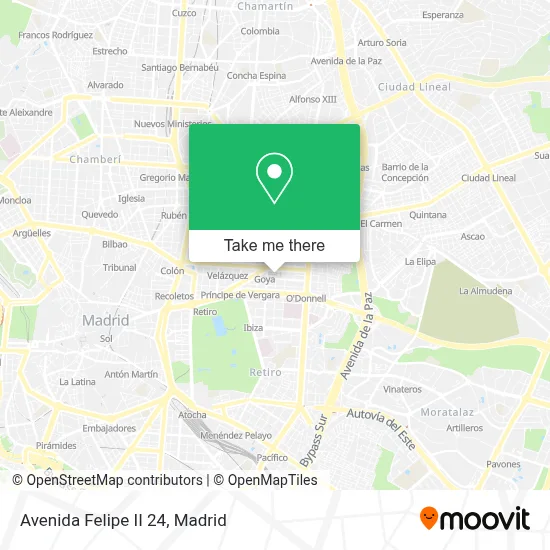 Avenida Felipe II 24 map