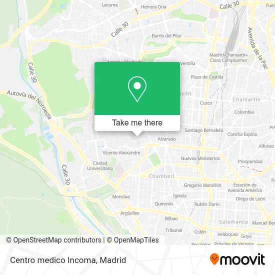 Centro medico Incoma map