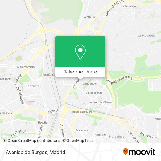 mapa Avenida de Burgos