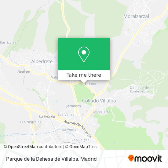 mapa Parque de la Dehesa de Villalba