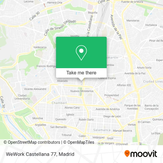 mapa WeWork Castellana 77