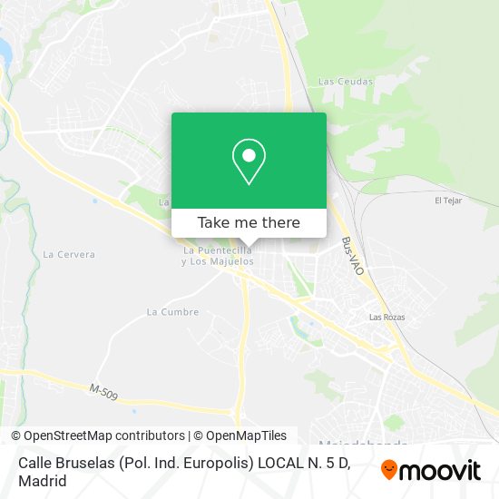 Calle Bruselas (Pol. Ind. Europolis) LOCAL N. 5 D map