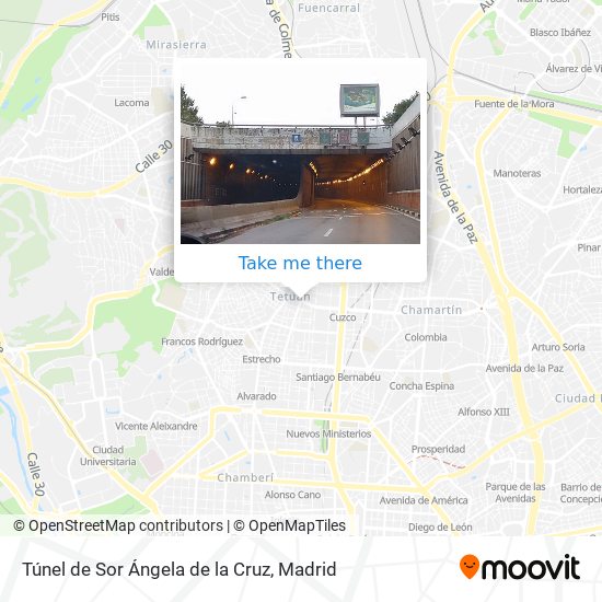 Túnel de Sor Ángela de la Cruz map
