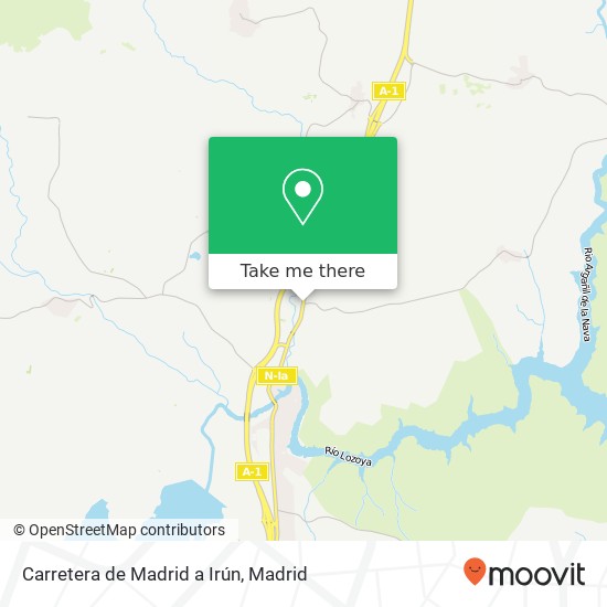 Carretera de Madrid a Irún map