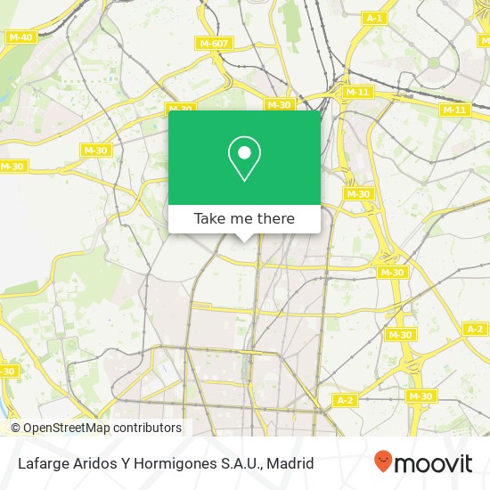 mapa Lafarge Aridos Y Hormigones S.A.U.