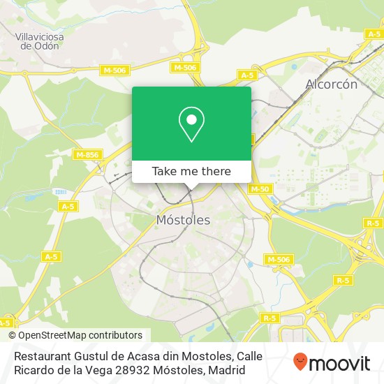 Restaurant Gustul de Acasa din Mostoles, Calle Ricardo de la Vega 28932 Móstoles map