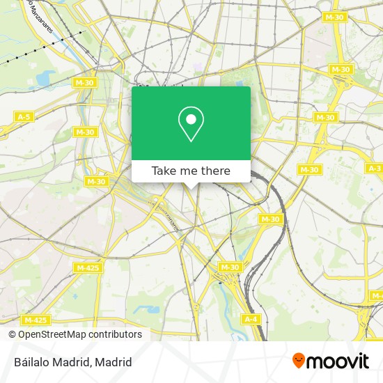 Báilalo Madrid map