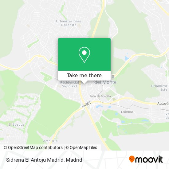 mapa Sidreria El Antoju Madrid