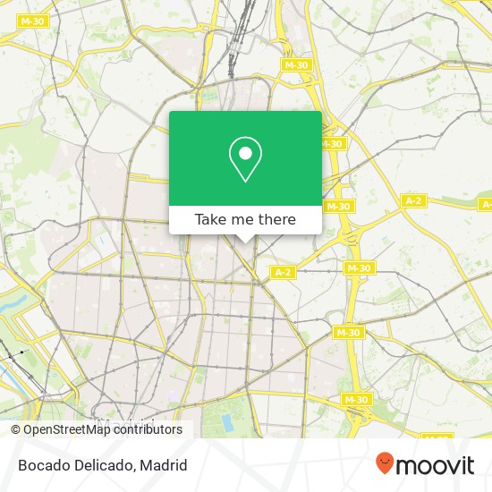 mapa Bocado Delicado, Calle de Gabriel Lobo, 16 28002 El Viso Madrid