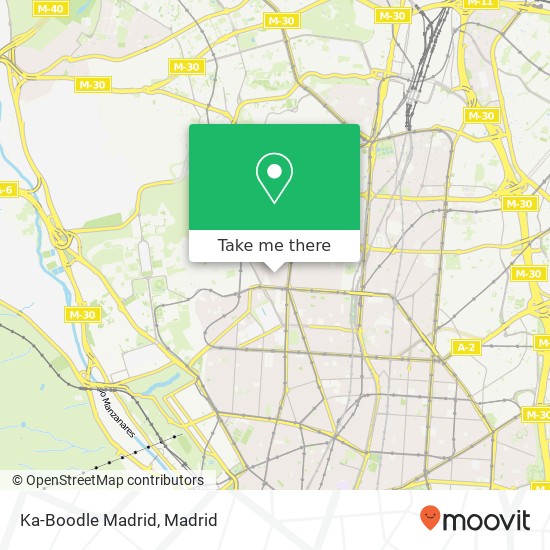 mapa Ka-Boodle Madrid, Calle de Carlos Latorre 28039 Bellas Vistas Madrid