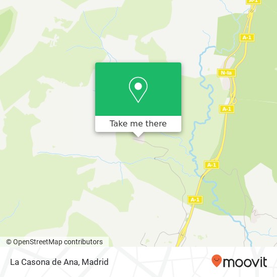 mapa La Casona de Ana, Calle del Encerradero, 34 28755 La Acebeda