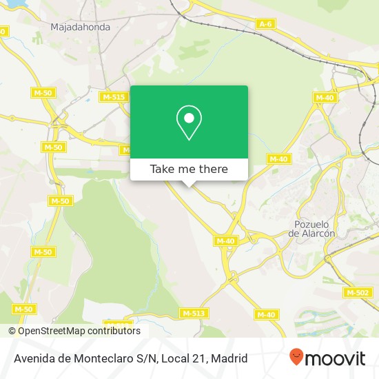 mapa Avenida de Monteclaro S / N, Local 21