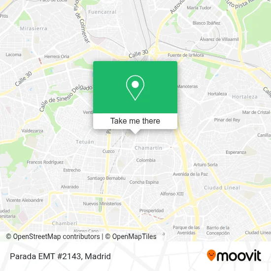 Parada EMT #2143 map