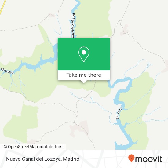 mapa Nuevo Canal del Lozoya