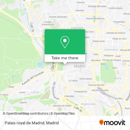 Palais royal de Madrid map