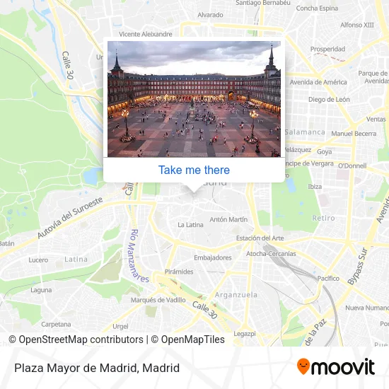 Plaza Mayor de Madrid map