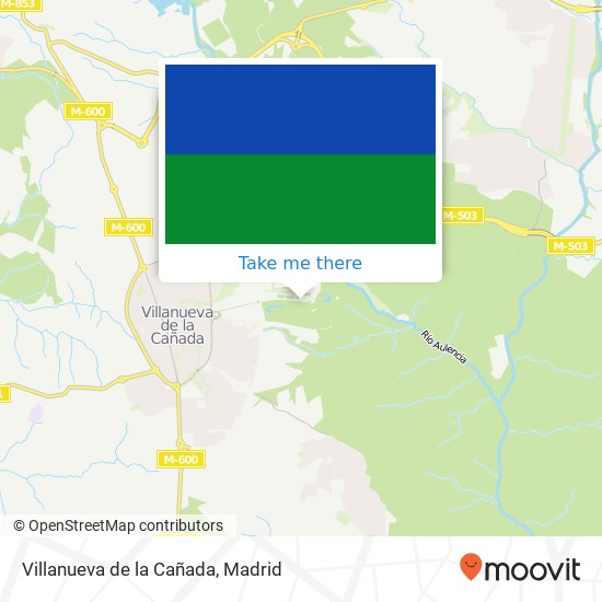 Villanueva de la Cañada map