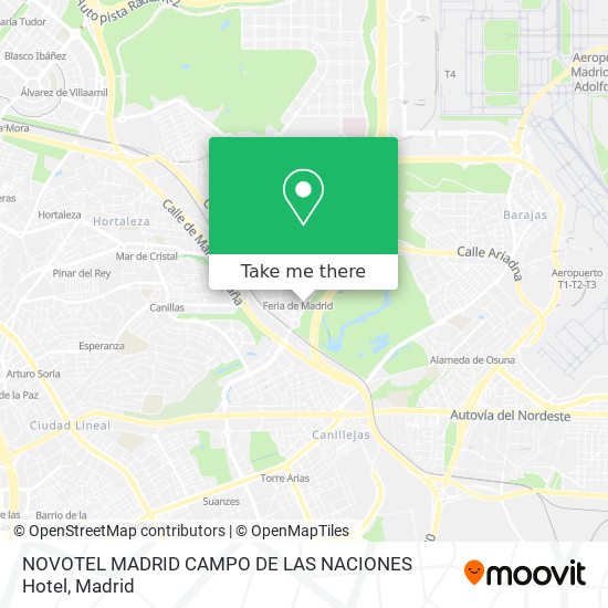 NOVOTEL MADRID CAMPO DE LAS NACIONES Hotel map
