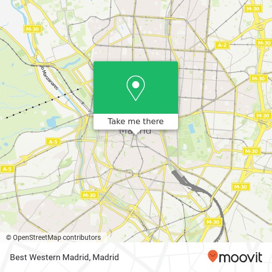 Best Western Madrid map
