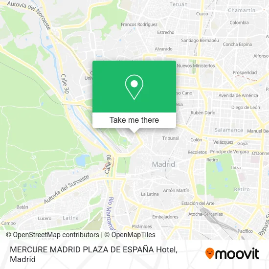 MERCURE MADRID PLAZA DE ESPAÑA Hotel map