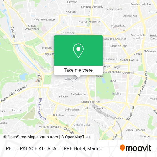 PETIT PALACE ALCALA TORRE Hotel map