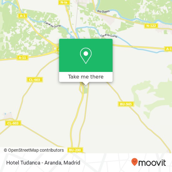Hotel Tudanca - Aranda map