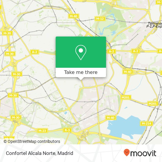 Confortel Alcala Norte map