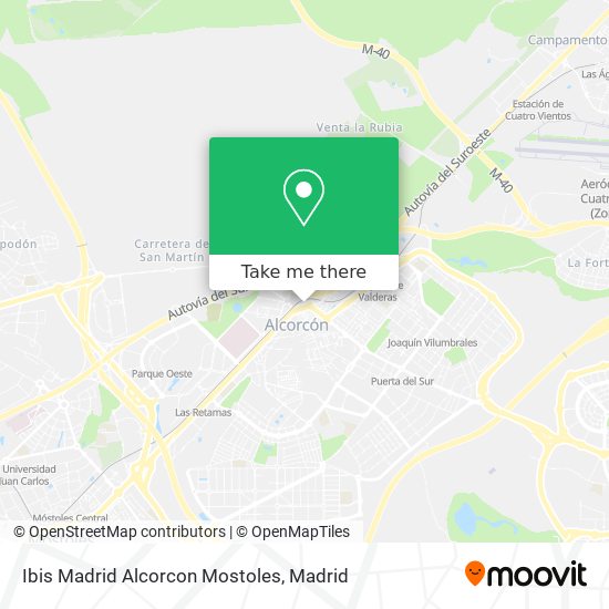 Ibis Madrid Alcorcon Mostoles map