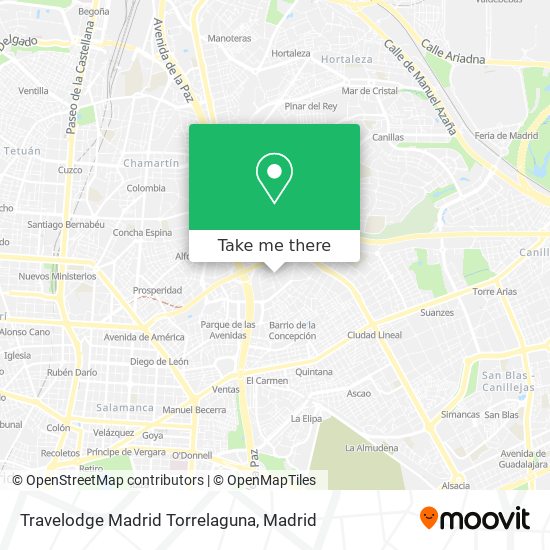 Travelodge Madrid Torrelaguna map