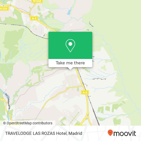 TRAVELODGE LAS ROZAS Hotel map