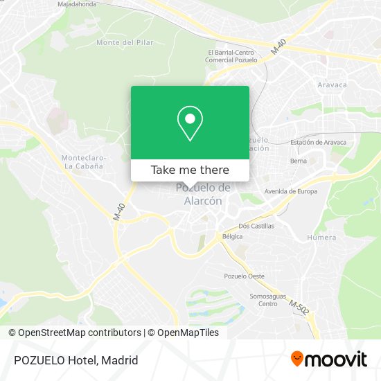 mapa POZUELO Hotel