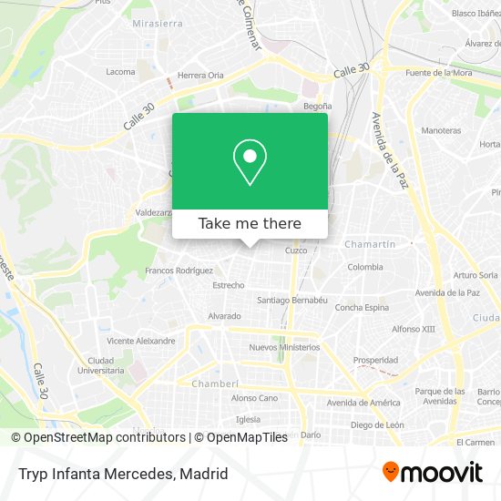 Tryp Infanta Mercedes map