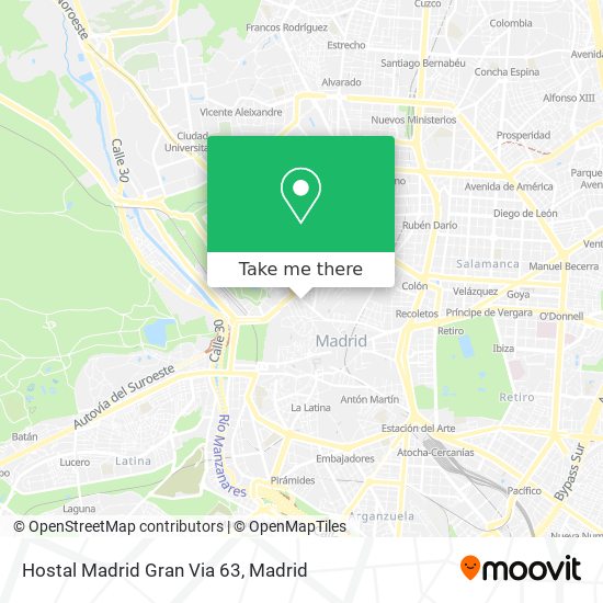 Hostal Madrid Gran Via 63 map