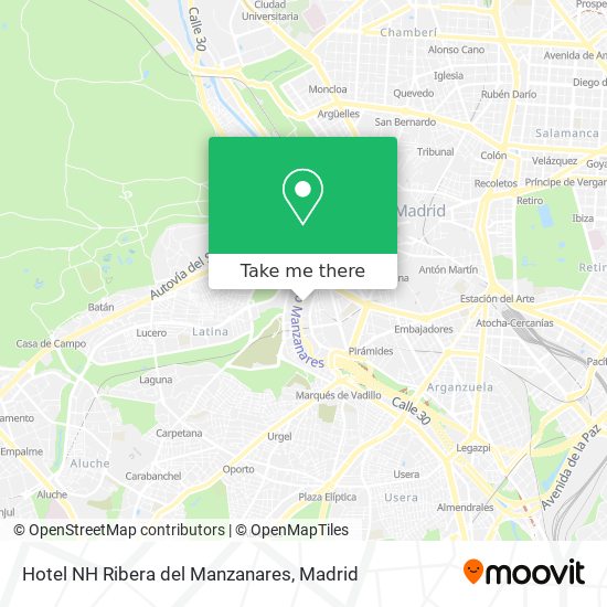 mapa Hotel NH Ribera del Manzanares