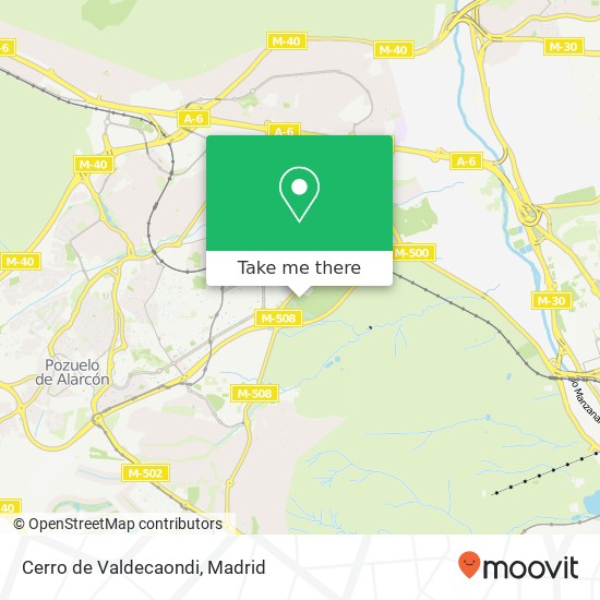 mapa Cerro de Valdecaondi