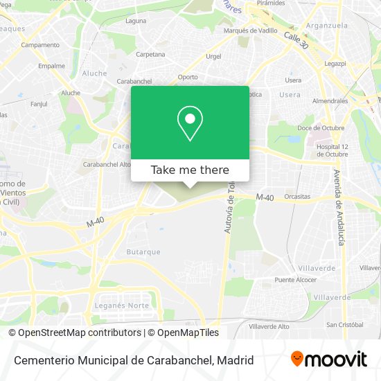 mapa Cementerio Municipal de Carabanchel