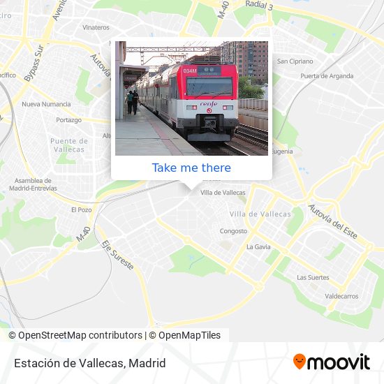 mapa Estación de Vallecas