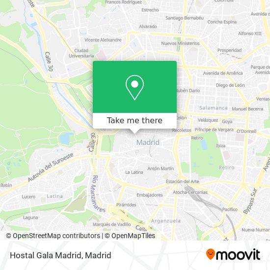 Hostal Gala Madrid map