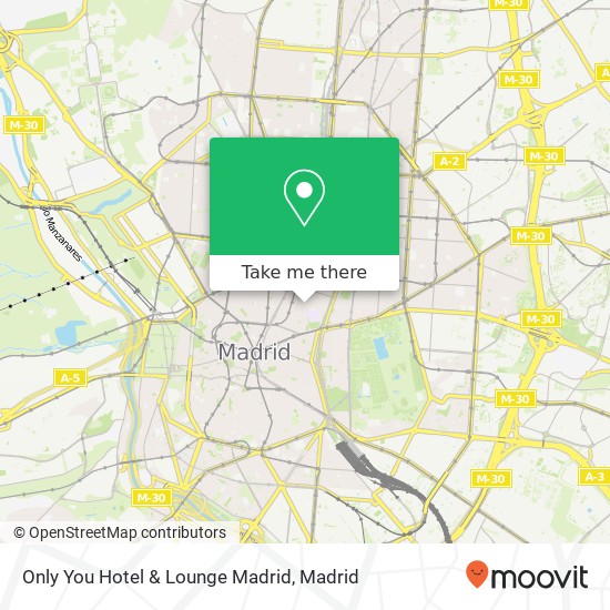Only You Hotel & Lounge Madrid map