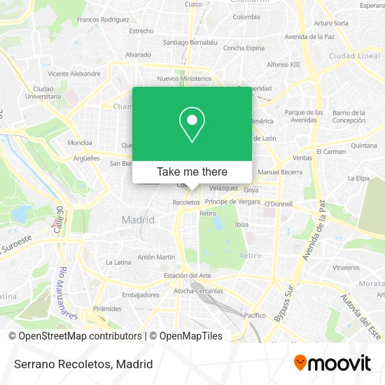 mapa Serrano Recoletos