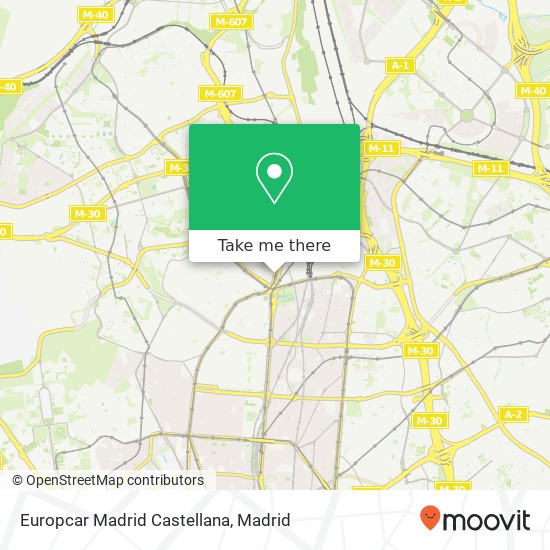 mapa Europcar Madrid Castellana