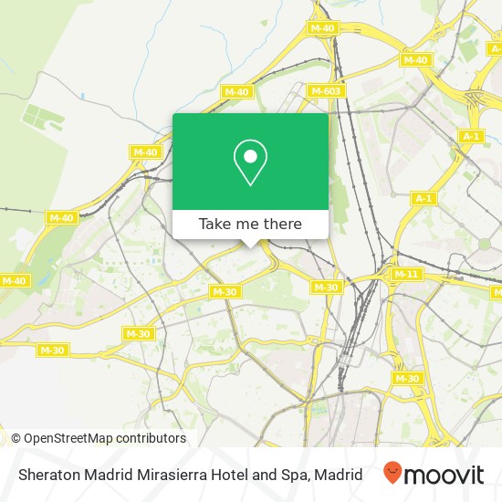 mapa Sheraton Madrid Mirasierra Hotel and Spa