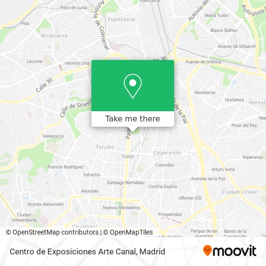 Centro de Exposiciones Arte Canal map
