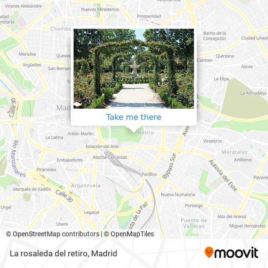 mapa La rosaleda del retiro