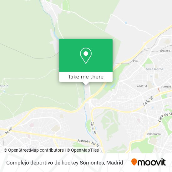 Complejo deportivo de hockey Somontes map