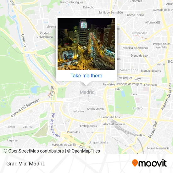 Gran Via map