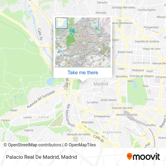 mapa Palacio Real De Madrid